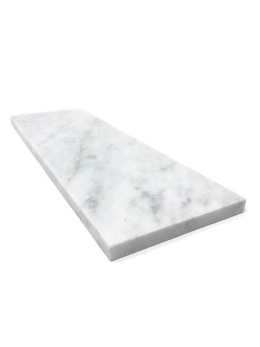 Tilefornia Italian Carrara White 4" X 12" Straight Edged Field Subway Tile Polished/Honed - Tilefornia