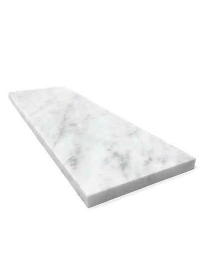 Tilefornia Italian Carrara White 4" X 12" Straight Edged Field Subway Tile Polished/Honed - Tilefornia