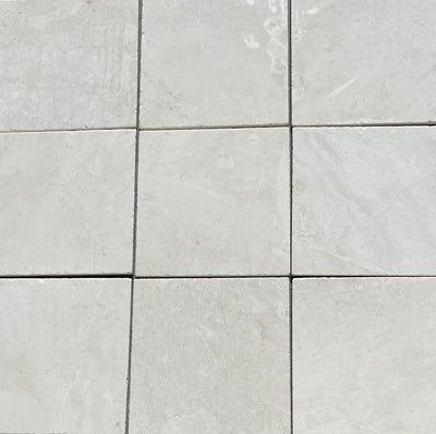 Italian Botticino Fiorito Marble Tile 4x4, Tumbled