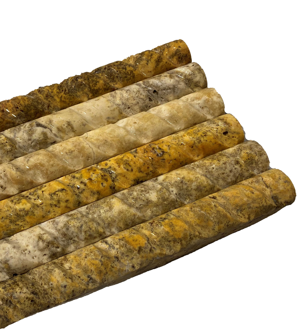 Scabos Travertine Honed 1 X 12 Rope Liner Trim Molding - 4" Sample - Tilefornia