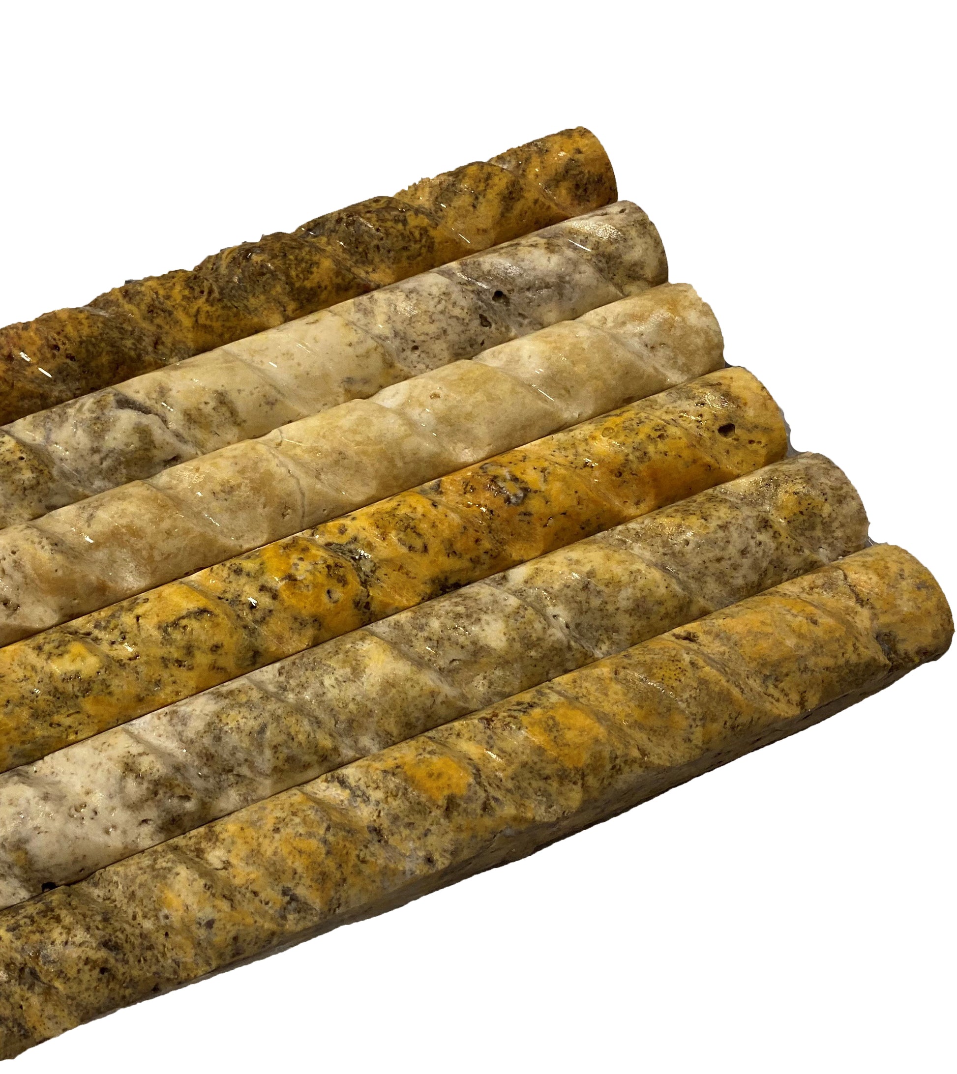 Scabos Travertine Honed 1 X 12 Rope Liner Trim Molding - Box of 5 pcs. - Tilefornia