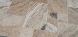 Philadelphia Travertine Versailles French Pattern Tiles, Brushed and Chiseled (Small Sample) - Tilefornia