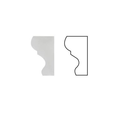 Tilefornia Tilefornia Thassos White Marble 2" X 12" Crown (Mercer) Molding Trim - Tilefornia