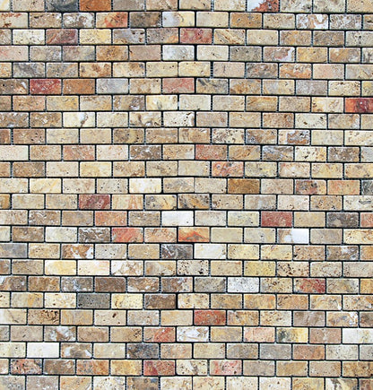 Tuscany Scabas 1 x 2 Tumbled Brick Pattern - Tilefornia