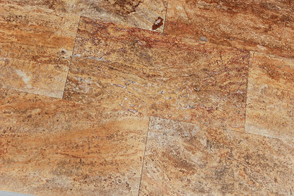Scabos Travertine Vein Cut 12X24 Filled and Polished Tiles - Premium Quality (LOT of 100 PCS. (200 SQ. FT.)) - Tilefornia