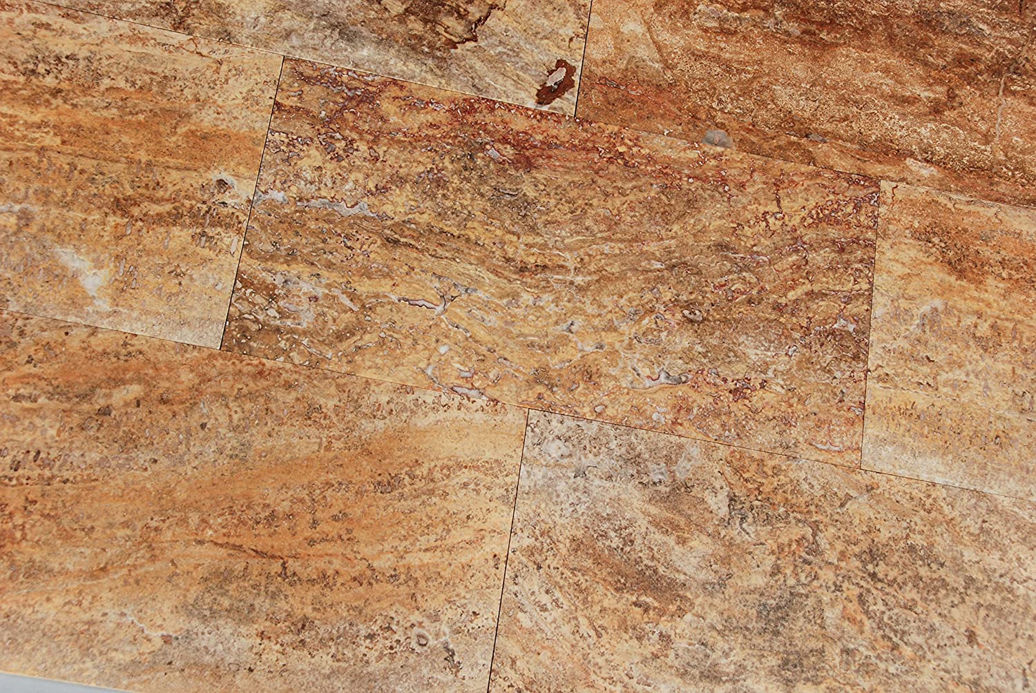 Scabos Travertine Vein Cut 12X24 Filled and Polished Tiles - Premium Quality (SAMPLE) - Tilefornia