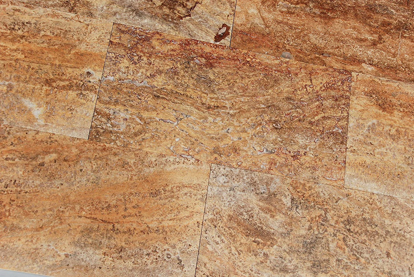 Scabos Travertine Vein Cut 12X24 Filled and Polished Tiles - Premium Quality (LOT of 20 PCS. (40 SQ. FT.)) - Tilefornia