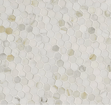 Tilefornia Calacatta Gold 1" Hexagon Mosaic Tile Polished/Honed - Tilefornia