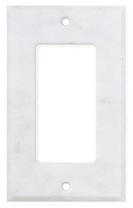 Tilefornia Carrara White Marble Single Rocker Switch Plate Polished/Honed - Tilefornia