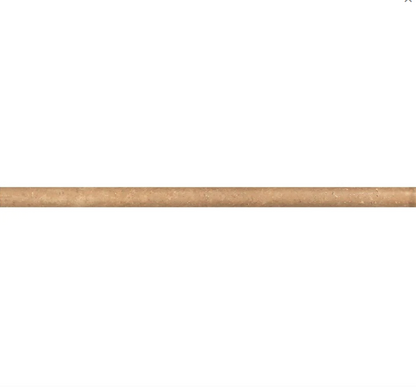 Walnut Travertine Honed 1/2 X 12 Pencil Liner - BOX of 35 PCS - Tilefornia