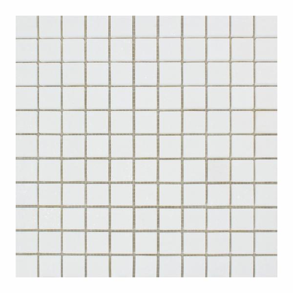 Tilefornia Thassos White 1"X1" Marble Mosaic Polished/Honed - Tilefornia