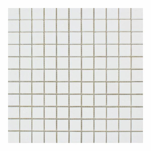 Tilefornia Thassos White 1"X1" Marble Mosaic Polished/Honed - Tilefornia