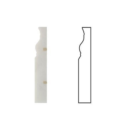 Tilefornia Calacatta Gold Marble 5" Baseboard Trim Molding - Tilefornia