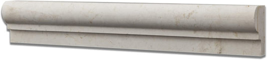Botticino Marble Honed 2 X 12 Chair Rail Ogee-1 Molding - Standard Quality - BOX of 20 PCS - Tilefornia