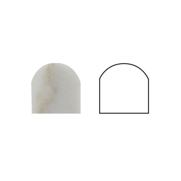 Tilefornia Calacatta Gold Marble 3/4" X 12" Bullnose Liner - Tilefornia