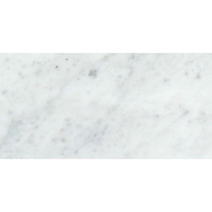 Tilefornia Italian Carrara White Marble 12"X24" Straight Edged Field Tile Polished/Honed - Tilefornia