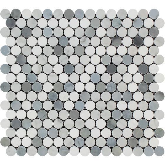Tilefornia Italian Carrara White & Greek Thassos White & Blue/Gray Marble - Tilefornia