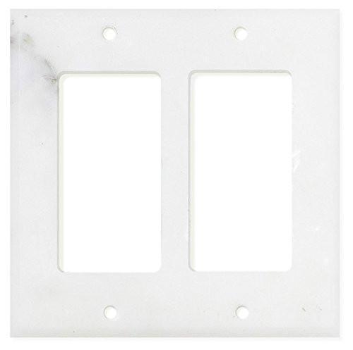 Italian Calacatta Gold Marble Switch Plate Cover, Polished (2 ROCKER) - Tilefornia