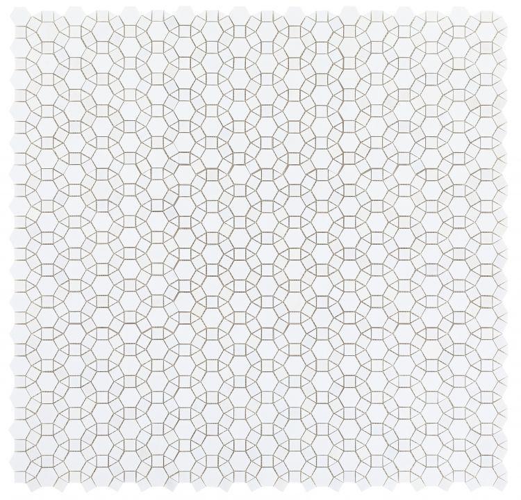 Tilefornia Granada Geometry Thassos White Marble - Tilefornia