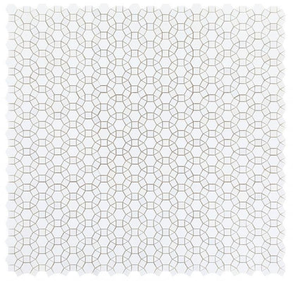 Tilefornia Granada Geometry Thassos White Marble - Tilefornia