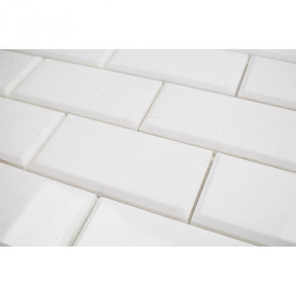 Tilefornia Thassos 2"X4" Deep Beveled Marble Subway Tile - Tilefornia
