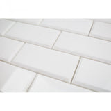 Tilefornia Thassos 2"X4" Deep Beveled Marble Subway Tile - Tilefornia