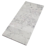 Tilefornia Italian Carrara White 2" X 12" Straight Edged Field Tile Polished / Honed - Tilefornia