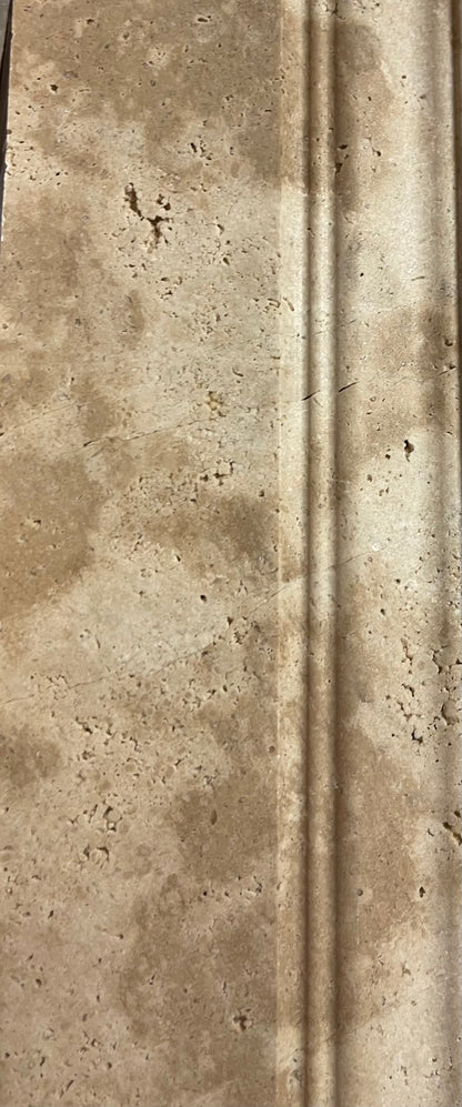 Walnut Travertine Honed 5 X 12 Baseboard Trim Molding - Tilefornia