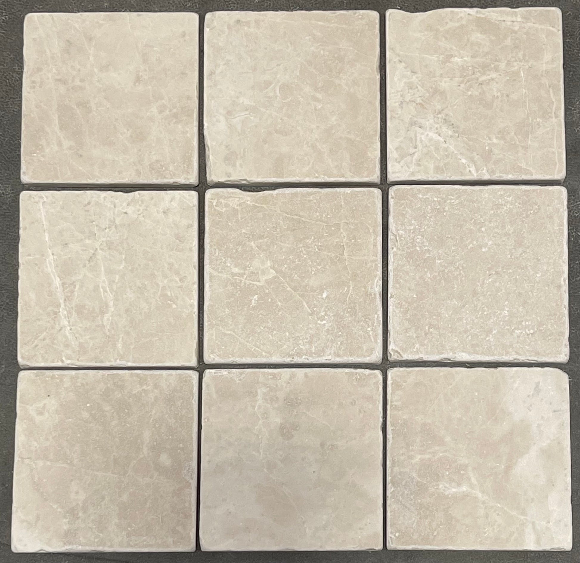 Turkish Crema Marfil Marble 4 X 4 Tumbled Field Tile - Box of 5 sq. ft. - Tilefornia