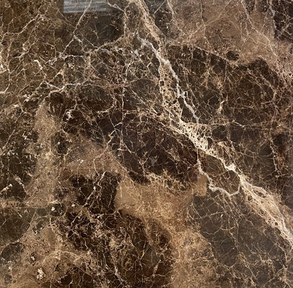 Emperador Dark Spanish Marble 12 X 12 Subway Field Tile, Polished - Tilefornia