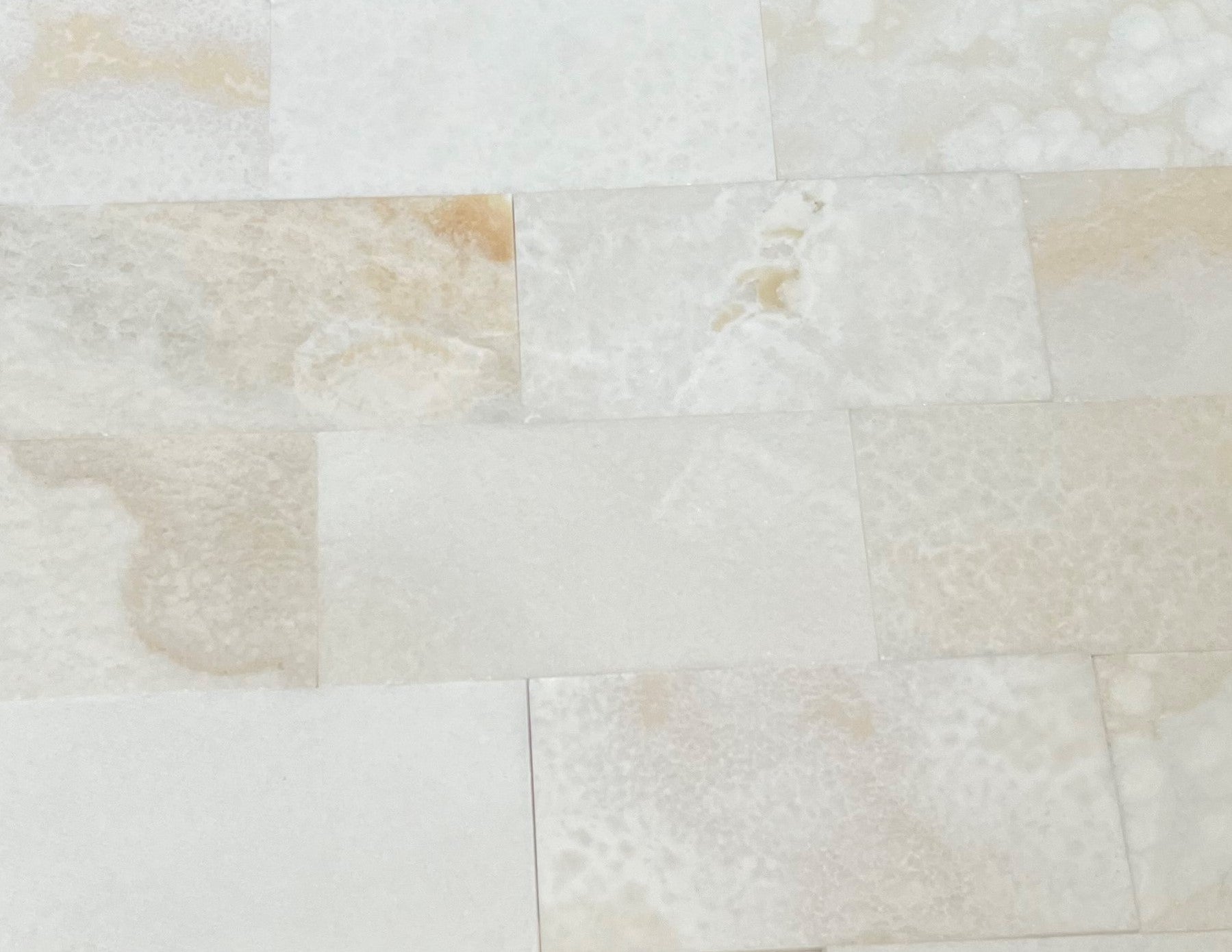 Pearl White Onyx Subway Brick 3x6 Polished Tiles for Backsplash, Shower Walls, Bathroom Floors - Tilefornia