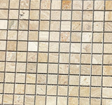 Valencia 1"X1" Tumbled Travertine Mosaic Tile - Tilefornia