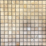 Valencia 1"X1" Tumbled Travertine Mosaic Tile - Tilefornia