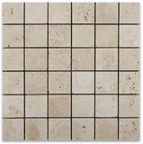 Ivory Travertine 2 X 2 Tumbled Mosaic Tile - Lot of 50 sq. ft. - Tilefornia