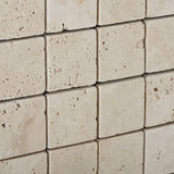 Ivory Travertine 2 X 2 Tumbled Mosaic Tile - Lot of 50 sq. ft. - Tilefornia