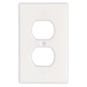 Tilefornia Thassos White Marble Single Duplex Switch Plate - Tilefornia