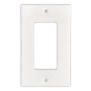 Tilefornia Thassos White Marble Single Rocker Switch Plate - Tilefornia