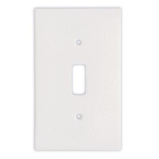 Tilefornia Thassos White Marble Single Toggle Switch Plate - Tilefornia