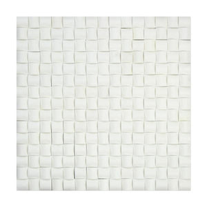 Tilefornia Thassos White 3D Small Bread Marble Mosaic - Tilefornia