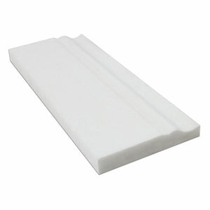 Tilefornia Thassos White Marble Baseboard Trim Molding - Tilefornia