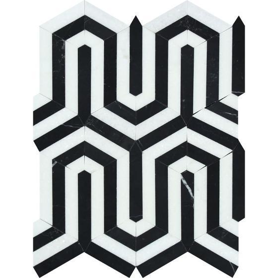 Tilefornia Berlinetta Thassos White & Black Marble - Tilefornia