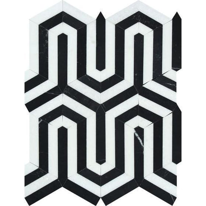 Tilefornia Berlinetta Thassos White & Black Marble - Tilefornia
