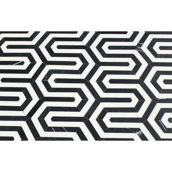 Tilefornia Berlinetta Thassos White & Black Marble - Tilefornia