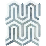 Tilefornia Berlinetta Thassos White & Blue/Gray Marble Tile - Tilefornia
