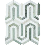 Tilefornia Berlinetta Thassos White & Green Marble Mosaic - Tilefornia