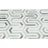 Tilefornia Berlinetta Thassos White & Green Marble Mosaic - Tilefornia