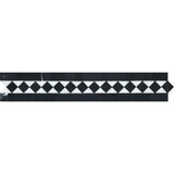 Tilefornia Thassos White & Black BIAS Border - Tilefornia