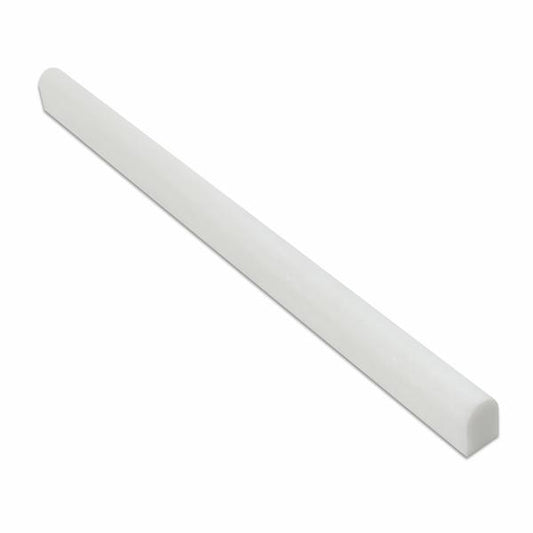 Tilefornia Thassos White Marble 1/2"X 12" Pencil Liner - Tilefornia