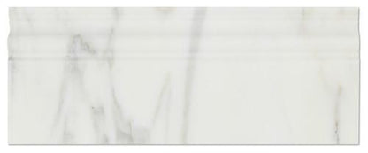 Tilefornia Calacatta Gold Marble 5" Baseboard Trim Molding - Tilefornia